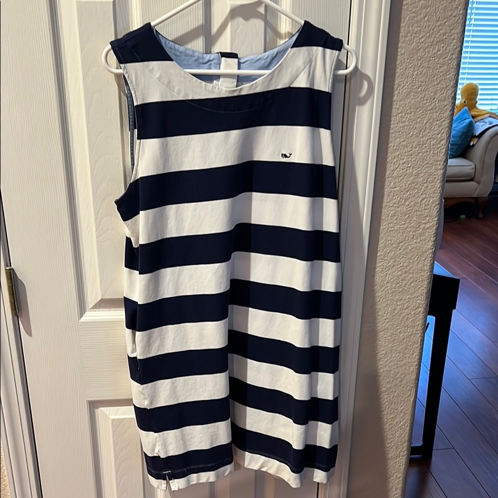Vineyard Vines Navy and White Striped Mini Dress